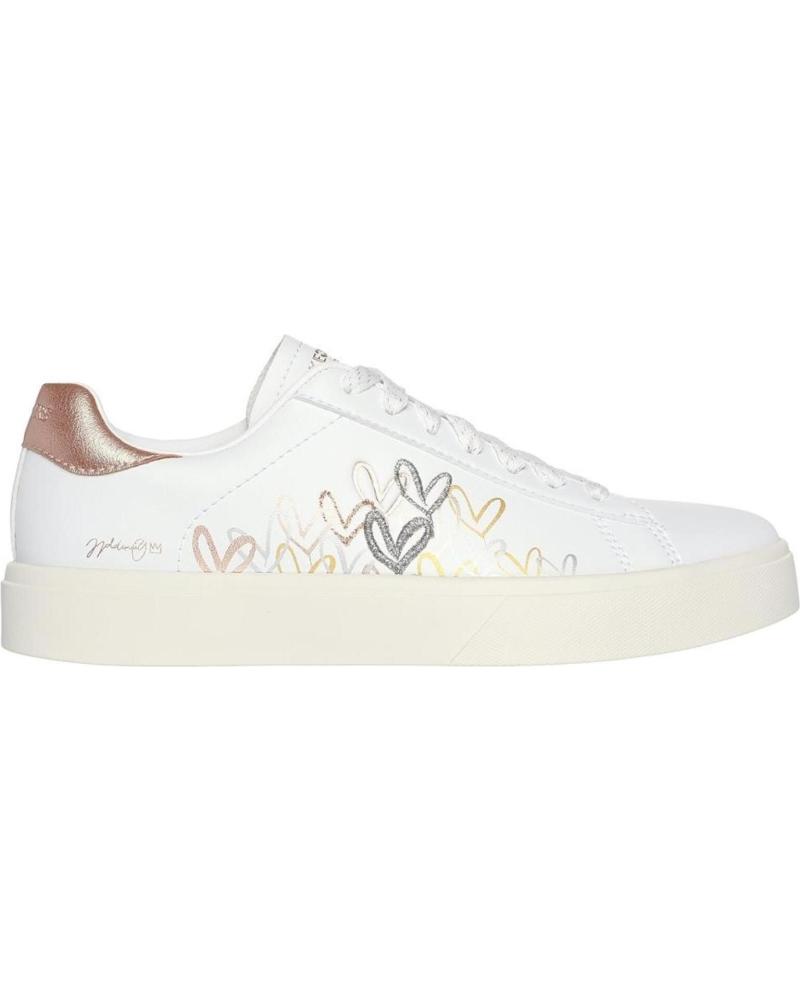 Sportivo per Donna SKECHERS 185129-WMLT EDEN LX-GLEMAING HEARTS WHITE-GOLD