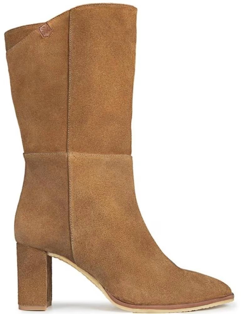 Botas de Mulher POPA BOTAS DE MUJER DE PIEL AGATHA MARRON CON TACON MEDIO MARRóN