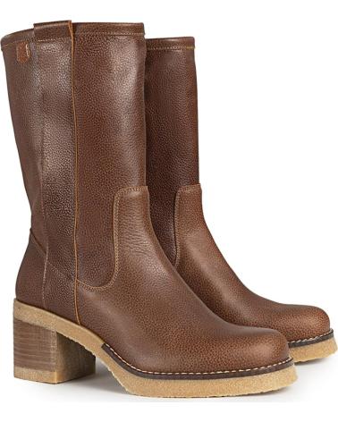 Bottes pour Femme POPA BOTAS DE MUJER DE PIEL MENGER MARRON CON TACON MEDIO MARRóN