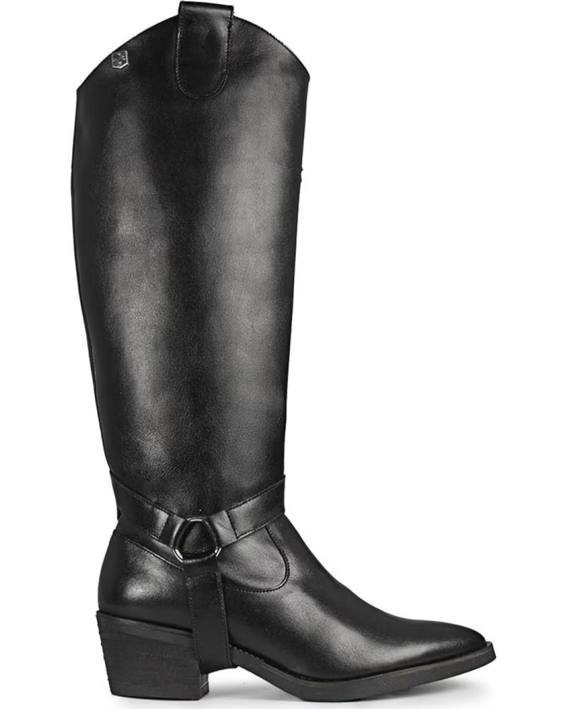 Stivali per Donna POPA BOTAS DE MUJER ALTAS ESTILO COWBOY RANEY PIEL CON TACO NEGRO