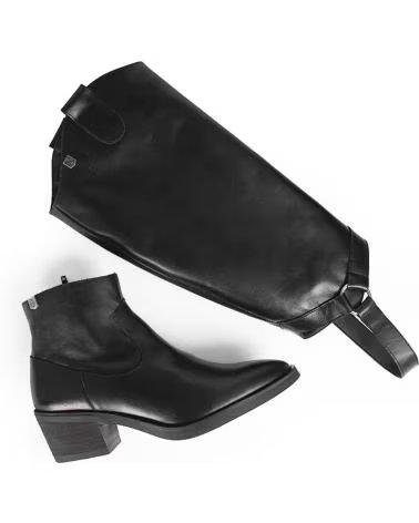 Stivali per Donna POPA BOTAS DE MUJER ALTAS ESTILO COWBOY RANEY PIEL CON TACO NEGRO