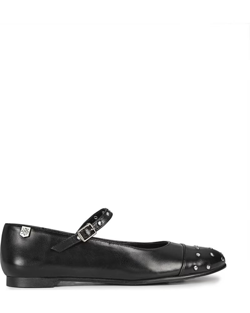 Woman Flat shoes POPA BAILARINAS DE MUJER CON PUNTA REDONDA Y HEBILLA DORIS TACHAS NEGRO