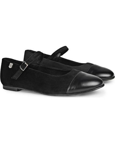 Bailarinas de Mujer POPA BAILARINAS DE MUJER CON PUNTA REDONDA Y HEBILLA DORIS TERCIO NEGRO