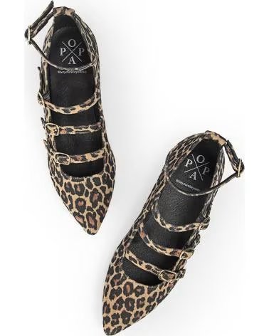 Ballerinas für Damen POPA BAILARINAS DE MUJER CON PULSERAS AINHOA LEOPARDO MARRóN