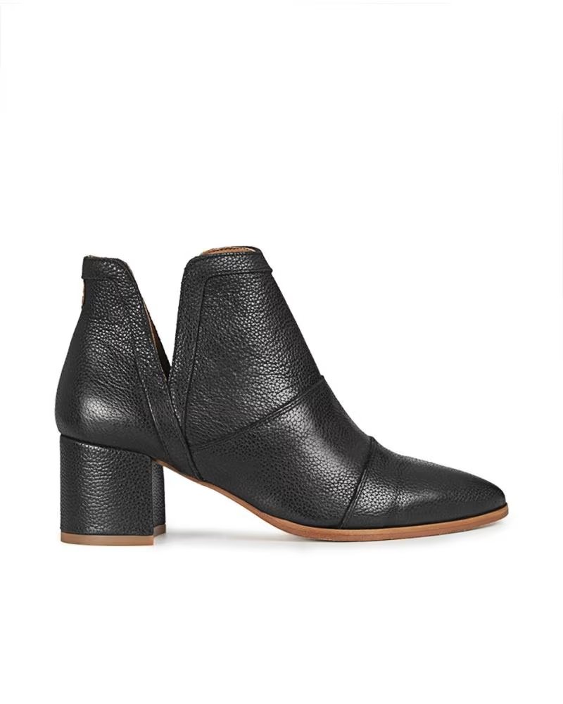 Stivaletti per Donna POPA BOTINES DE MUJER DE PIEL AZAHARA CON TACON BAJO NEGRO