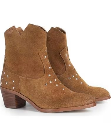 Woman Mid boots POPA BOTINES DE MUJER ESTILO COWBOY MILAN TACHAS CON TACON CUERO