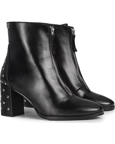 Botins de Mulher POPA BOTIN VESTIR DE PIEL CON TACHAS METALICAS Y TACON NEGRO