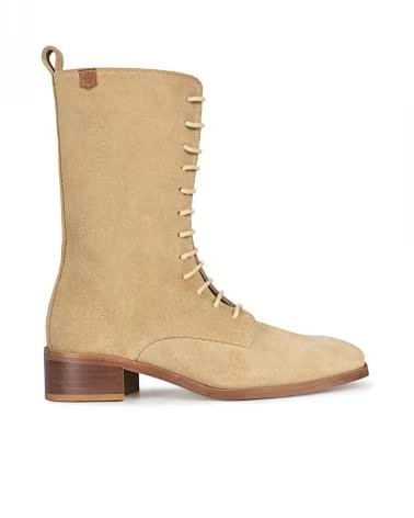 Botas de Mulher POPA BOTINES DE MUJER CON CORDONES AMANDA SERRAJE CON TACON ARENA