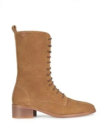 Botas de Mulher POPA BOTINES DE MUJER CON CORDONES AMANDA SERRAJE CON TACON CUERO