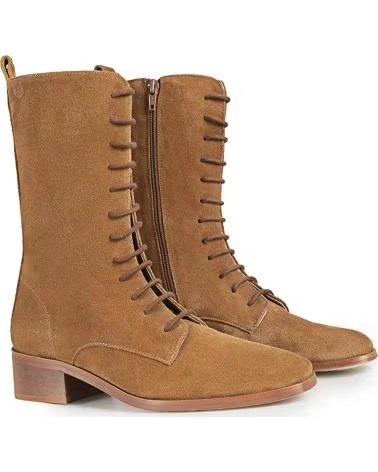 Botas de Mulher POPA BOTINES DE MUJER CON CORDONES AMANDA SERRAJE CON TACON CUERO