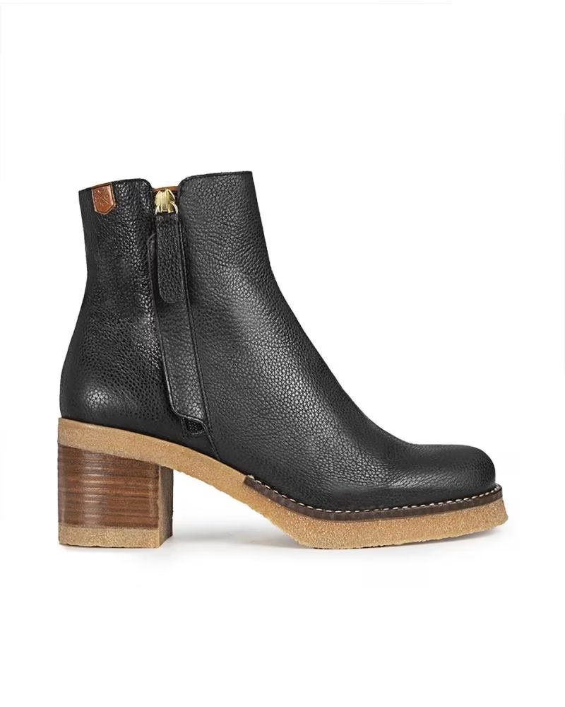 Woman Mid boots POPA BOTINES DE MUJER BILLY PIEL CON TACON MEDIO NEGRO