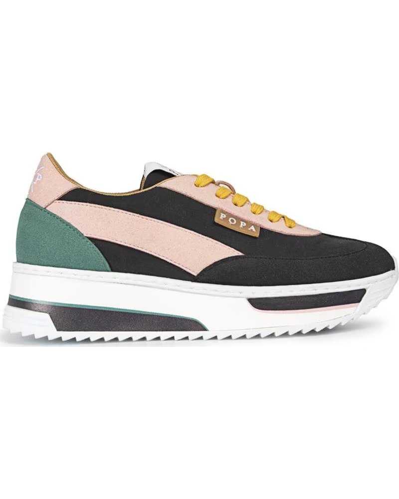 Woman Trainers POPA ZAPATILLAS DE MUJER KONGUR FULL SUELA DENTADA NEGRO