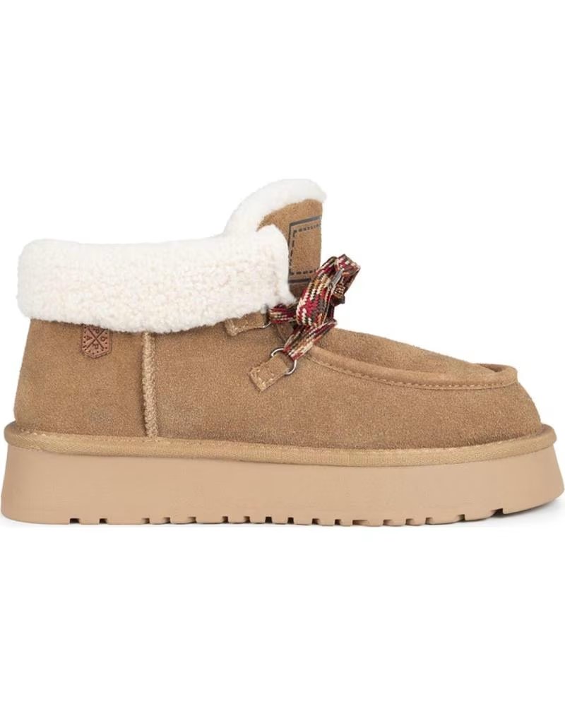 Botins de Mulher POPA BOTINES BAJO DE ESTILO AUSTRALIANOS OMA SERRAJE CUERO