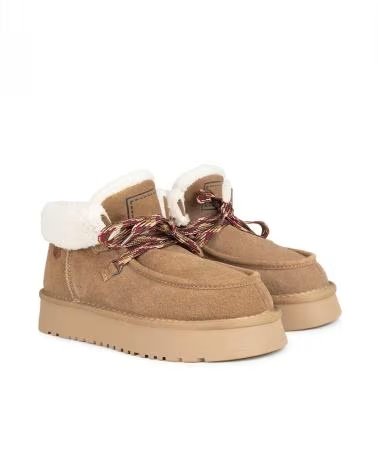 Botins de Mulher POPA BOTINES BAJO DE ESTILO AUSTRALIANOS OMA SERRAJE CUERO
