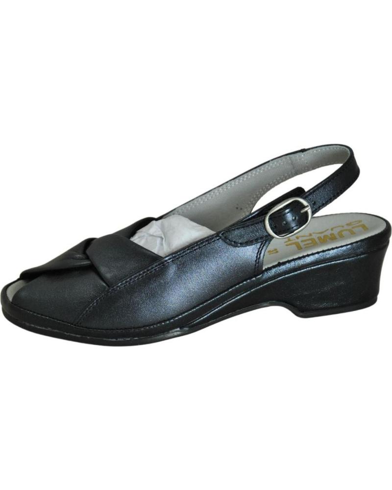 Woman Sandals LUMEL GUANT LUMEL 4X-498 CLAMIRA SANDALIA ANATOMICA ANCHO ESPECIAL BLUE BLUE METAL 12222