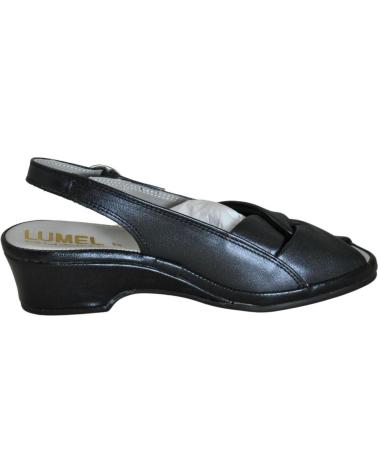 Woman Sandals LUMEL GUANT LUMEL 4X-498 CLAMIRA SANDALIA ANATOMICA ANCHO ESPECIAL BLUE BLUE METAL 12222