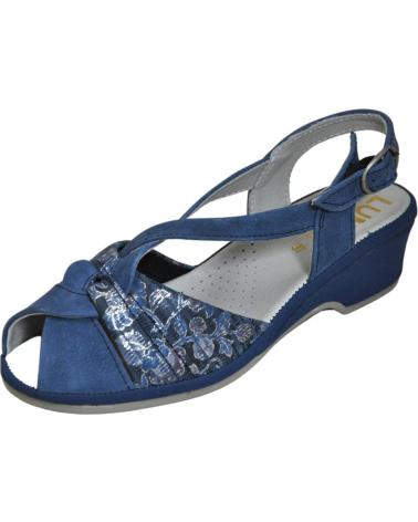 Woman Sandals LUMEL GUANT LUMEL 4X-487 MATE SANDALIA ANATOMICA ANCHO ESPECIAL BLUE BLUE 2122-4232
