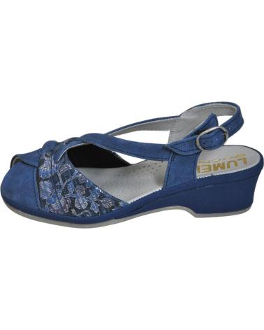 Woman Sandals LUMEL GUANT LUMEL 4X-487 MATE SANDALIA ANATOMICA ANCHO ESPECIAL BLUE BLUE 2122-4232