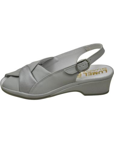 Woman Sandals LUMEL GUANT LUMEL 4X-1154 JONAS SANDALIA ANATOMICA ANCHO ESPECIAL SILVE SILVER 2309