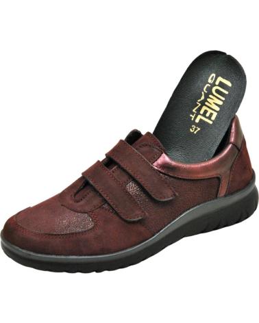 Zapatos de Mujer LUMEL GUANT LUMEL – SNEAKER DEPORTIVO URBANO CIERRE POR CONTACTO PLAN BORDO 635-BORDO PLANET-BORDO PARIS