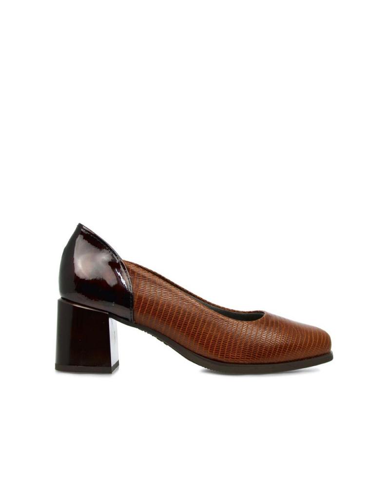 SCARPE CON TACCO PITILLOS 238821 MARRONI CON TACCO BLOCCO CUERO-MARRON