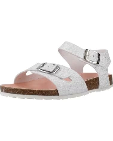 PABLOSKY Sandalias Bio en bio rafia blanco-plata para ninas BIO RAFIA BLANCO-PLATA