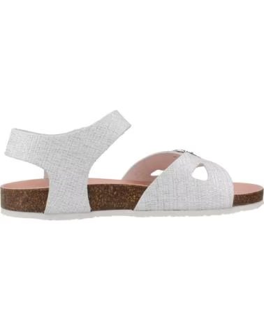PABLOSKY Sandalias Bio en bio rafia blanco-plata para ninas BIO RAFIA BLANCO-PLATA