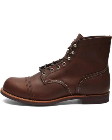 RED WING HERITAGE STYLE 8111 WORK 6 BOOT IN AMBER HARNESS LEATHER - 4 BROWN