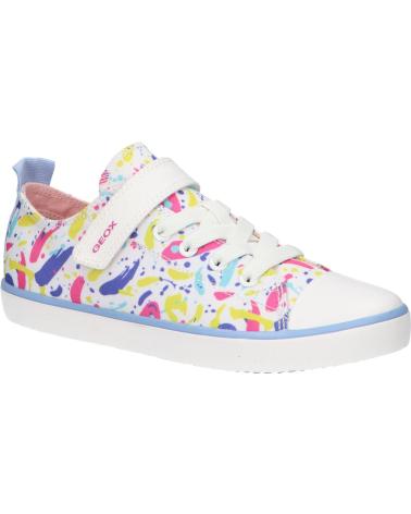 Sneaker für Mädchen GEOX  J454NA 000AN J GISLI C0653 WHITE-MULTICOLOR C0653