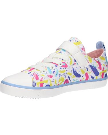 Sneaker für Mädchen GEOX  J454NA 000AN J GISLI C0653 WHITE-MULTICOLOR C0653