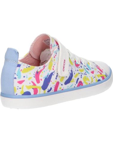 Sneaker für Mädchen GEOX  J454NA 000AN J GISLI C0653 WHITE-MULTICOLOR C0653