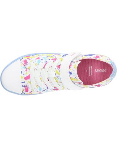 Sneaker für Mädchen GEOX  J454NA 000AN J GISLI C0653 WHITE-MULTICOLOR C0653