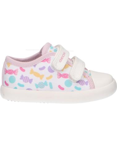 girl Trainers GEOX B451MB 000AN B GISLI C0653 WHITE-MULTICOLOR