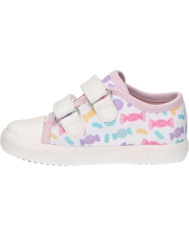 girl Trainers GEOX B451MB 000AN B GISLI C0653 WHITE-MULTICOLOR