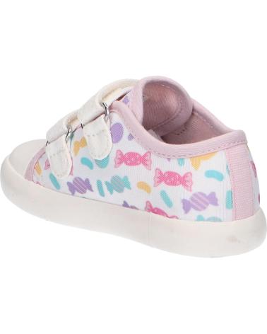 girl Trainers GEOX B451MB 000AN B GISLI C0653 WHITE-MULTICOLOR