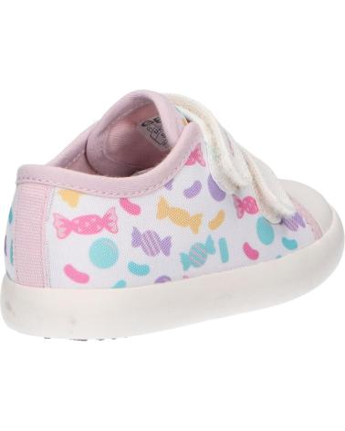 girl Trainers GEOX B451MB 000AN B GISLI C0653 WHITE-MULTICOLOR