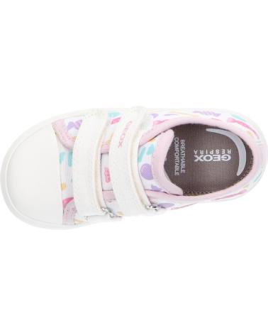 girl Trainers GEOX B451MB 000AN B GISLI C0653 WHITE-MULTICOLOR
