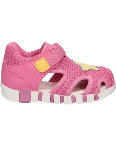 girl Sandals GEOX B4517B 0GNBC B SANDAL IUPIDOO GIR C8F2V DK PINK-YELLOW