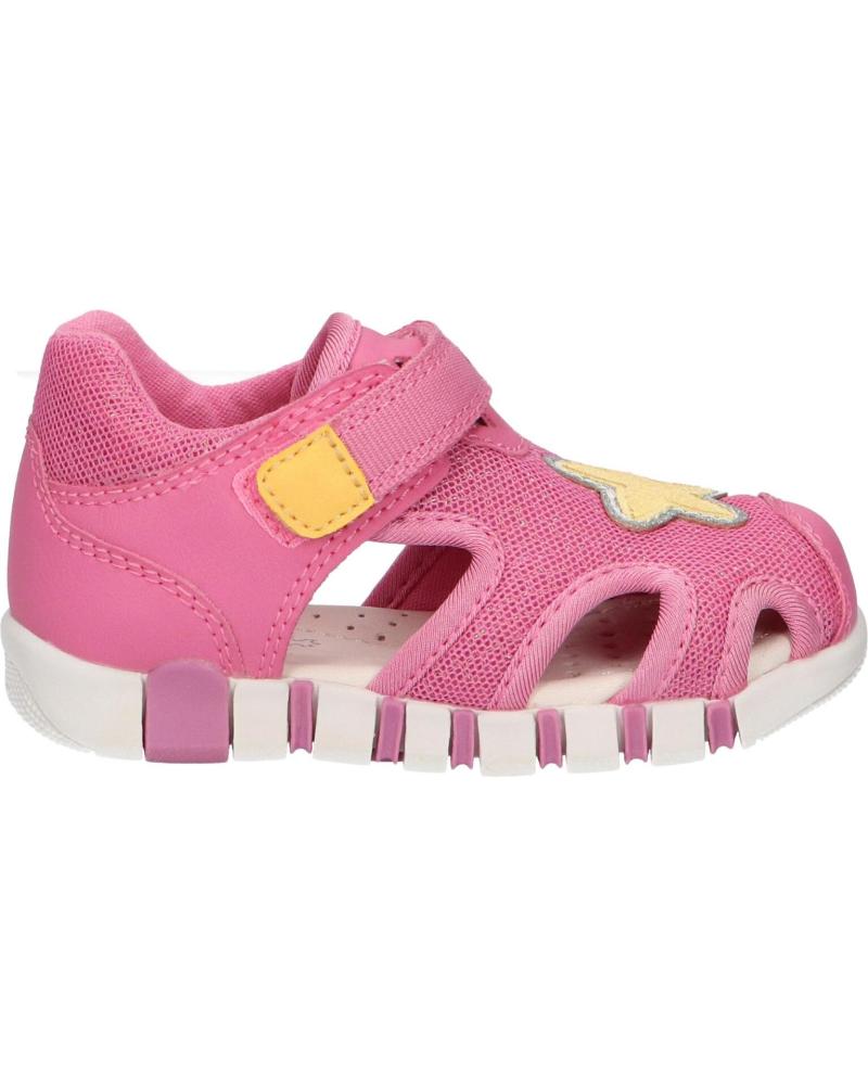 girl Sandals GEOX B4517B 0GNBC B SANDAL IUPIDOO GIR C8F2V DK PINK-YELLOW