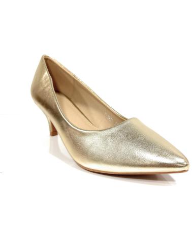 Sapatos de salto de Mulher CHIC VISION SALON TACON BAJO PUNTA FINA CHAROL AMARILLO