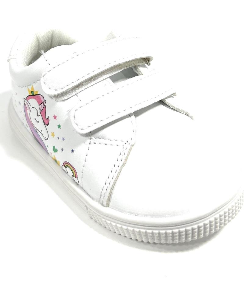 Sneaker für Junge BUBBLE BOBBLE DEPORTES NINA VELCRO UNICORNIO BLANCO