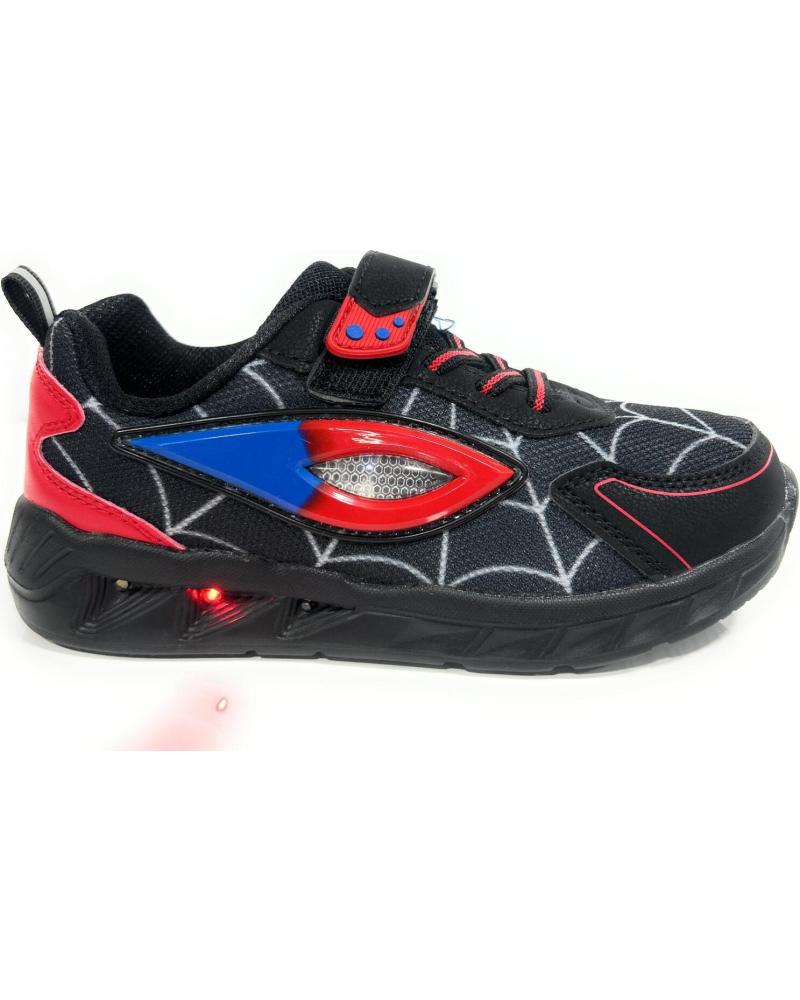 boy Trainers BUBBLE BOBBLE DEPORTES NINO SPIDER VELCRO LUZ NEGRO