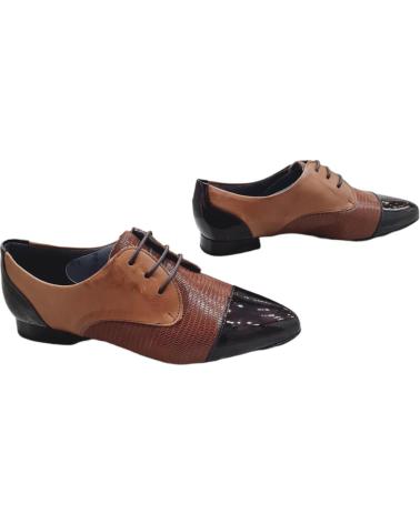 Sapatos de Mulher PITILLOS ZAPATO PIEL TRICOLOR CUERO MARRON-CUERO-CUERO