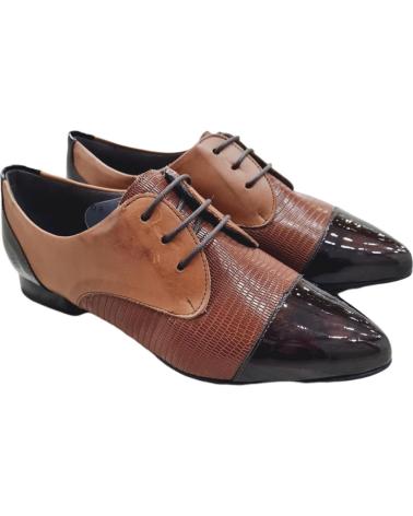 Sapatos de Mulher PITILLOS ZAPATO PIEL TRICOLOR CUERO MARRON-CUERO-CUERO