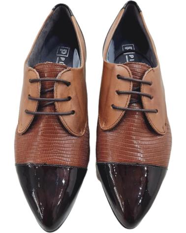 Sapatos de Mulher PITILLOS ZAPATO PIEL TRICOLOR CUERO MARRON-CUERO-CUERO