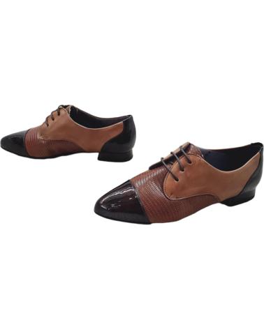 Sapatos de Mulher PITILLOS ZAPATO PIEL TRICOLOR CUERO MARRON-CUERO-CUERO