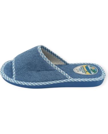 Calzado de casa de Mujer BEREVERE ZAPATILLA RIZO ABIERTA AZUL