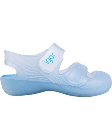 IGOR SANDÁLIA DE PRAIA BONDI TRANSPARENTE BRANCO TURQUESA PARA CRIANÇAS TR BLANCO TURQUESA