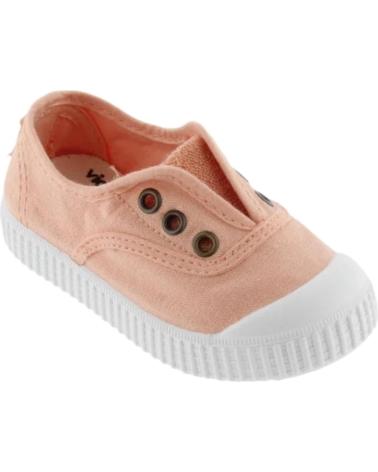 Deportivas de Niña y Niño VICTORIA ZAPATILLAS DE LONA CON ELASTICO NARANJA