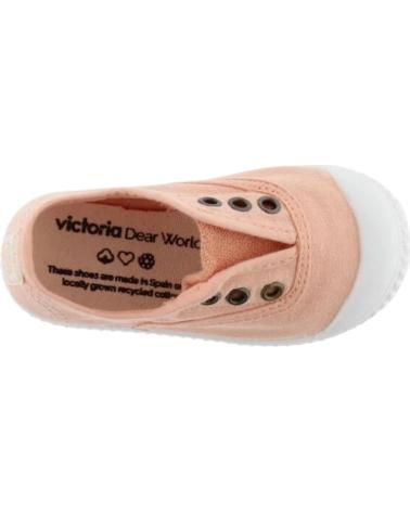 Deportivas de Niña y Niño VICTORIA ZAPATILLAS DE LONA CON ELASTICO NARANJA